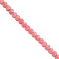 45 cts Rhodochrosite Plain Rounds Approx 4mm,38cm Strand