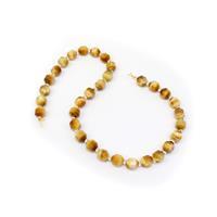 175cts Dyed Golden Tiger Eye Faceted Satellite Beads Approx 9X10mm, 38cm Strand