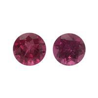 0.4cts Nigerian Rubellite 4mm Round Pack of 2