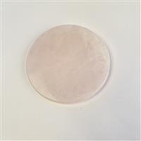  Rose Quartz Hand Carved Round Coasters Approx 90mm set of 4