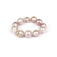 Mixed Natural Colour Mixed Shape Nucleated Freshwater Cultured Pearls Approx 10-13mm (11pcs Strand)