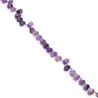 200cts Amethyst Top Drilled Drops Approx 8x10mm, 38cm Strand