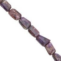 100cts Charoite Faceted Tumble Approx 12x10 to 15x12mm, 15cm Strand