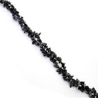 300cts Snowflake Obsidian Small Nuggets Chips Approx 4x5 to 6x12mm, 33"-34" Strand