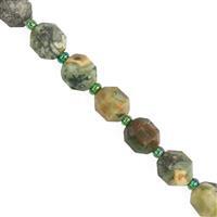160cts Rhyolite Fancy Faceted Beads Approx 10x9mm, 38cm