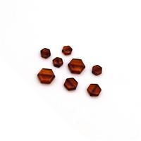Baltic Cognac Amber Mixed Size Hexagon Bead Pack, Inc. 4x 6mm, 2x 8mm, 2x10mm (8pcs)