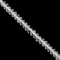 18cts White Topaz Faceted Saucer Approx 3x1.5 to 3x2mm, 25cm Strand