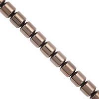 325cts Mocha Color Coated Hematite Smooth Drum Approx 9.50mm, 20cm Strand