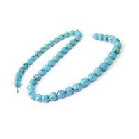 140cts Dyed Blue Magnesite Faceted Rounds Approx 7.5mm, 38cm Strand