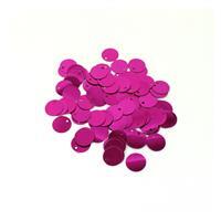 Fuchsia Top Drilled Flat Sequins, Approx 12mm (5g)