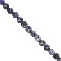 50cts Sodalite Faceted Star Cut Approx 5 to 5.5mm, 28cm Strand
