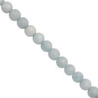 72cts Aquamarine Smooth Round Approx 6.50 to 7mm, 21cm Strand