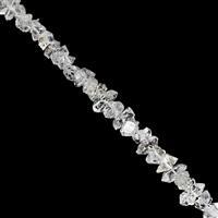 25cts Diamond Quartz Faceted Chips Nugget Approx 3.5x2 to 6.5x4mm, 19cm Strand