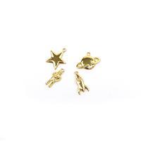 Gold Plated Base Metal Celestial Charms Pack, Approx. 17mm(4pcs)