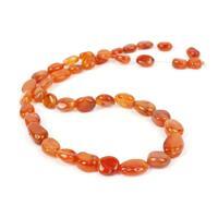 125cts Carnelian Graduated Tumble Nuggets Approx 8x7 to14x10mm, 38m Strand