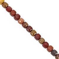 102cts Mookite Faceted Cube Approx 5 to 6mm, 38cm Strand