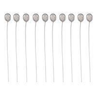 2.25cts Rose Quartz Sterling Silver Head Pin Oval 4x3mm Length 40mm and width 0.50mm (Pack of 10 Pcs.)
