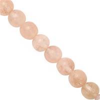 Vault Raider Deal! 55cts Morganite Smooth Round Approx. 5.5 to 6.5mm, 20cm Strand