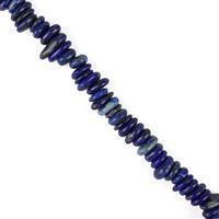 360cts Dyed Lapis Lazuli Centre Drilled Slices Approx 2x8mm, 38cm strand