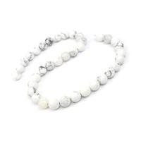 300cts White Howlite Faceted Rounds Approx 10mm, 38cm Strand